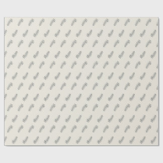 Papel De Presente Padrão de Linha Gravada de Ramo de Oliveira