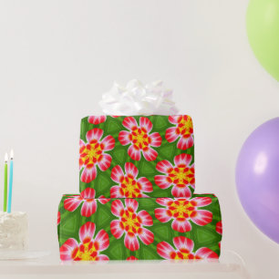 Papel De Presente Padrão de lírios vermelhos