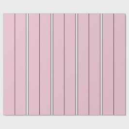 Papel De Presente Padrão de Listra Vertical Rosa Suave Mínimo