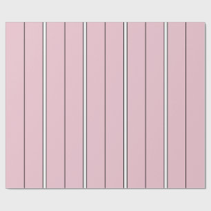 Papel De Presente Padrão de Listra Vertical Rosa Suave Mínimo
