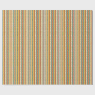 Papel De Presente Padrão de Listras e Bolinhas Colorido e Retrô