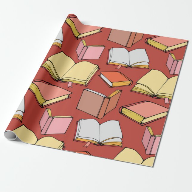 Papel De Presente Padrão de livro (Desenrolado)