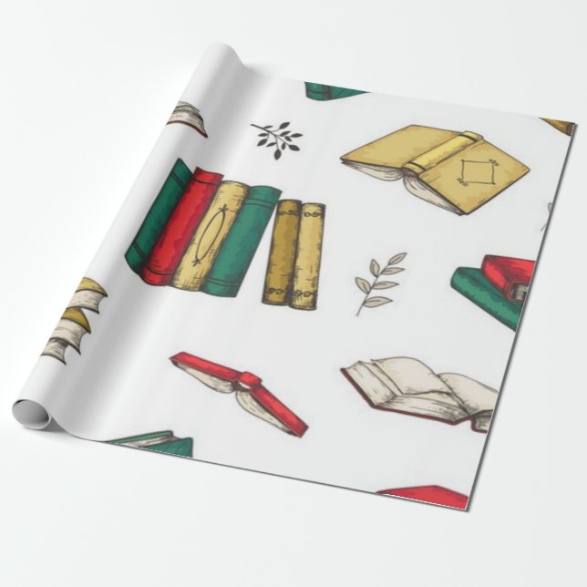 Papel De Presente Padrão de livro (Desenrolado)