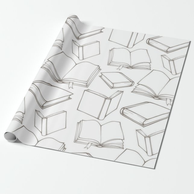 Papel De Presente Padrão de livro (Desenrolado)