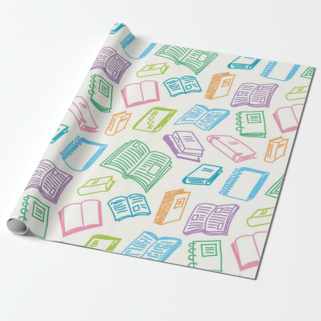 Papel De Presente Padrão de livro (Desenrolado)