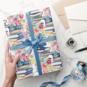 Papel De Presente Padrão de livros em azulejos fofos