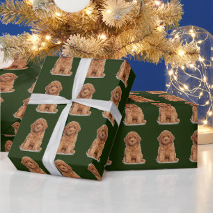 Papel De Presente Padrão de logotipo de imagem personalizada verde e