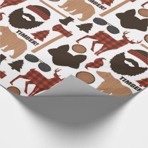 Papel De Presente Padrão de Lumberjack