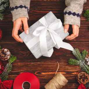 Papel De Presente Padrão de luxo brilhante branco