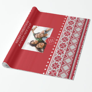 Papel De Presente Padrão de malha de Natal