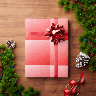 Papel De Presente Padrão de malha geométrica com gradiente vermelho