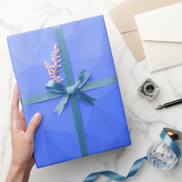 Papel De Presente Padrão de malha geométrica gradiente azul escuro