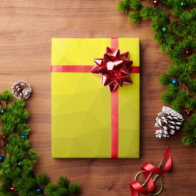 Papel De Presente Padrão de malha geométrica gradiente ombre escuro  (Presente de Natal)
