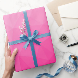 Papel De Presente Padrão de malha geométrica gradiente rosa quente