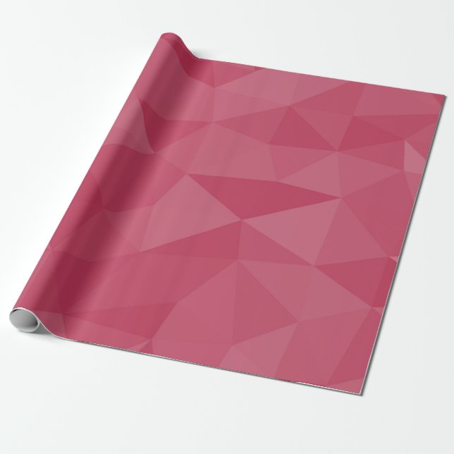 Papel De Presente Padrão de malha geométrica rosa claro (Desenrolado)