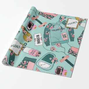 Papel De Presente Padrão de Malhação Girly
