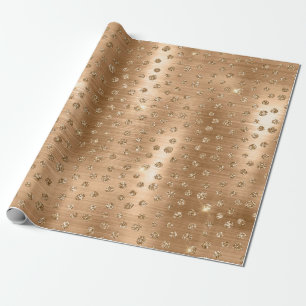 Papel De Presente Padrão de manchas de leopardo selvagem com brilho 