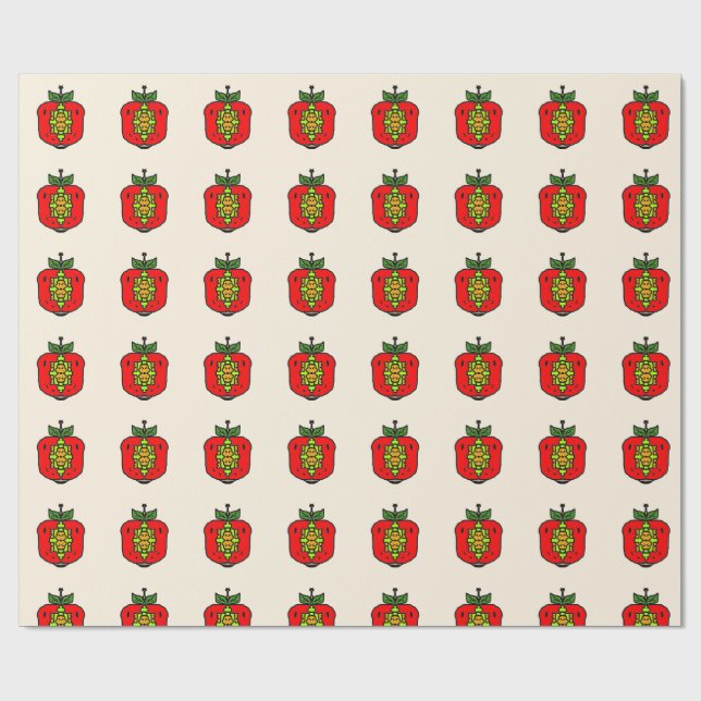 Papel De Presente Padrão de Mandala Floral (Aberto)