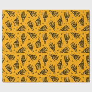 Papel De Presente Padrão de mão esqueleto.