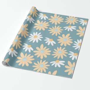 Papel De Presente Padrão de margarida sem costura em pequena flor se