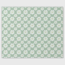 Padrão de Margarida Verde Branco