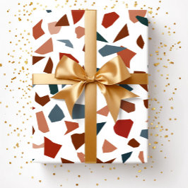 Papel De Presente Padrão de mármore de terrazzo abstrato moderno