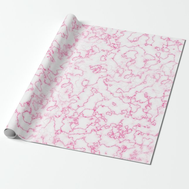 Papel De Presente Padrão de mármore rosa (Desenrolado)