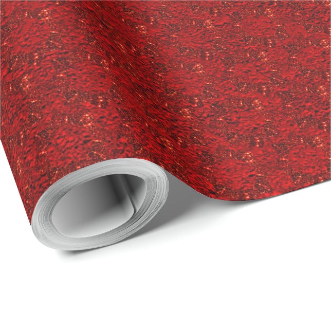 Papel De Presente Padrão de mármore vermelho (Ponta do rolo)