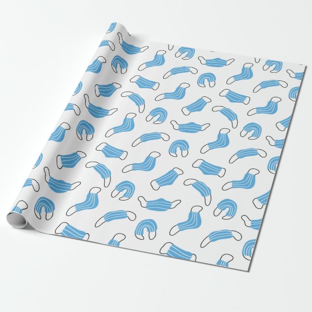 Papel De Presente Padrão de máscara médica (Desenrolado)