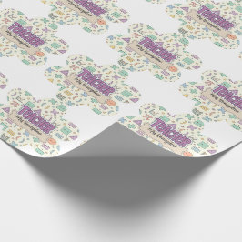 Papel De Presente Padrão de Matemática de Agradecimento ao Professor