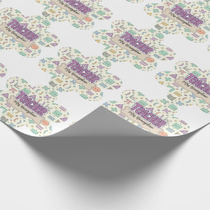 Papel De Presente Padrão de Matemática de Agradecimento ao Professor