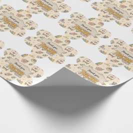 Papel De Presente Padrão de material escolar para professores de pas