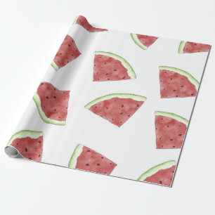 Papel De Presente Padrão de melancia de fruta suculenta de verão