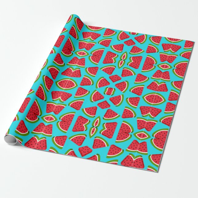 Papel De Presente padrão de melancia divertida (Desenrolado)