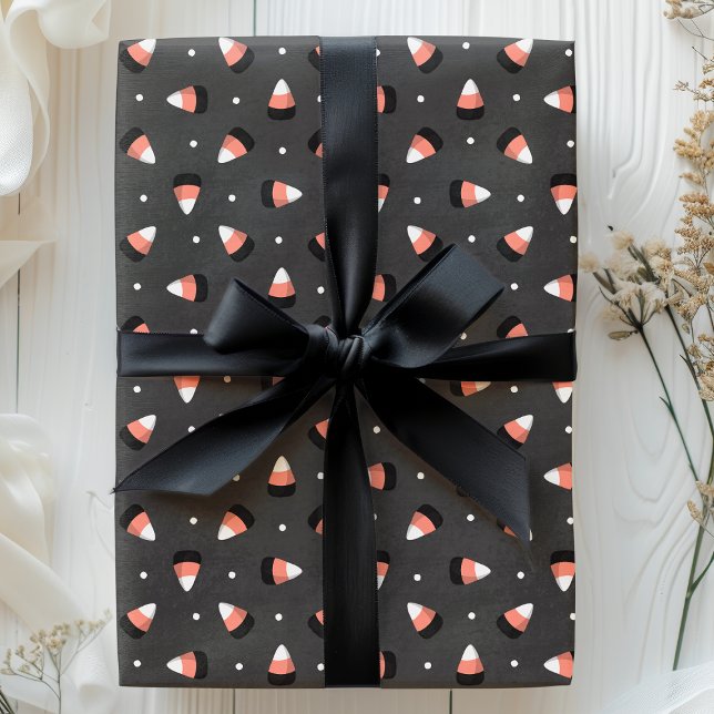 Papel De Presente Padrão de Milho Doce do Spookeen Halloween (Criador carregado)