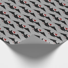 Papel De Presente Padrão de morcegos de Natal gótico