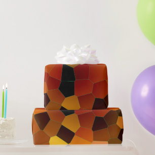 Papel De Presente Padrão de Mosaico Amber