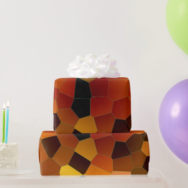 Papel De Presente Padrão de Mosaico Amber (Presentes para festas)