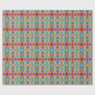 Papel De Presente Padrão de mosaico arco-íris