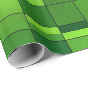 Papel De Presente Padrão de mosaico verde brilhante