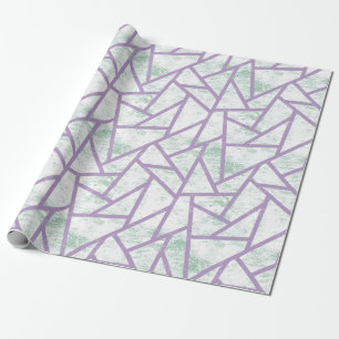 Papel De Presente Padrão de mosaico verde-lavanda