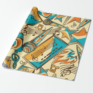 Papel De Presente Padrão de música