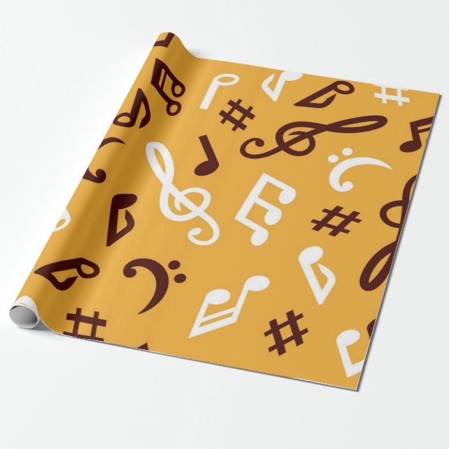 Papel De Presente Padrão de música (Desenrolado)