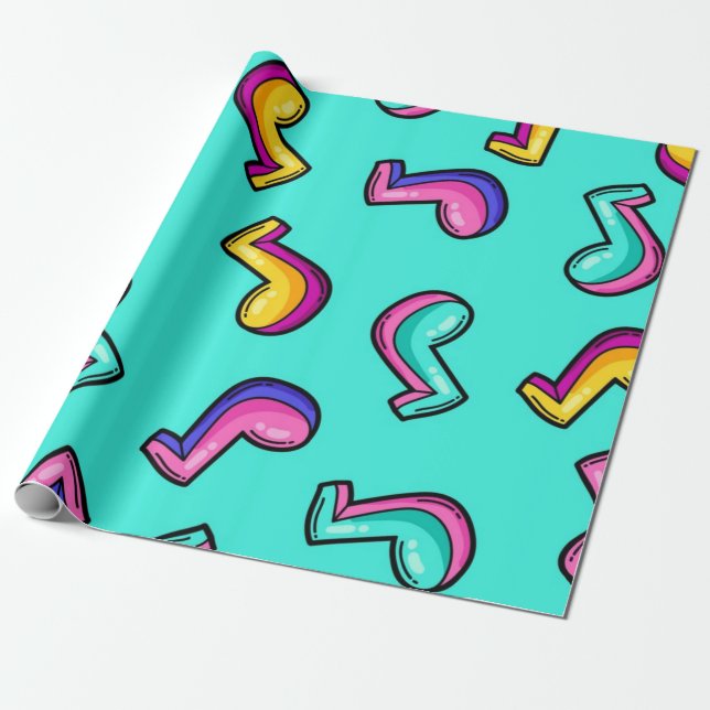 Papel De Presente Padrão de música (Desenrolado)