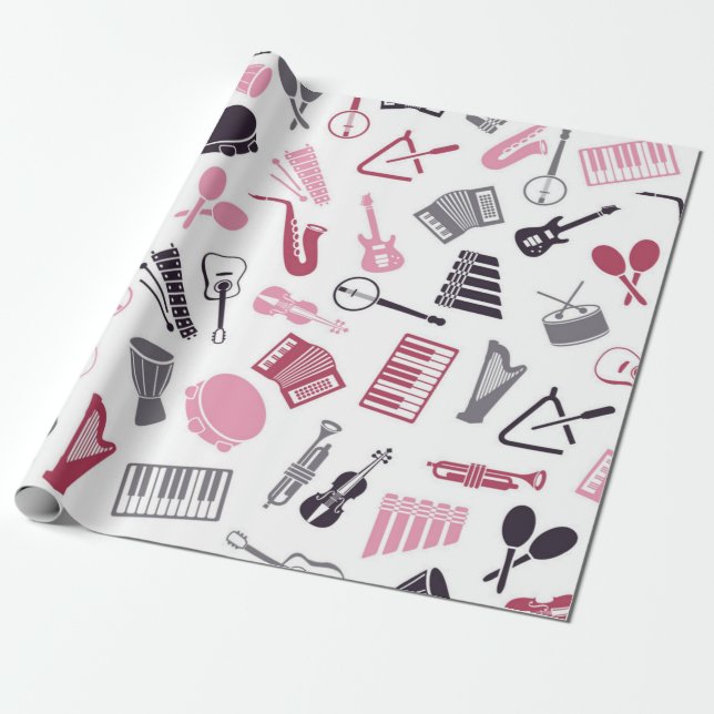 Papel De Presente Padrão de música (Desenrolado)