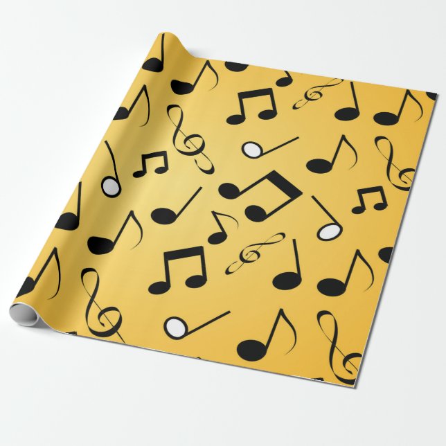 Papel De Presente Padrão de música (Desenrolado)