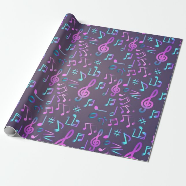Papel De Presente Padrão de música (Desenrolado)
