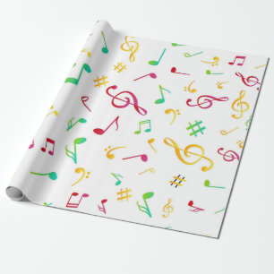 Papel De Presente Padrão de música
