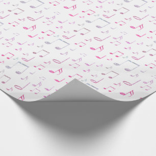 Papel De Presente padrão de música roxo