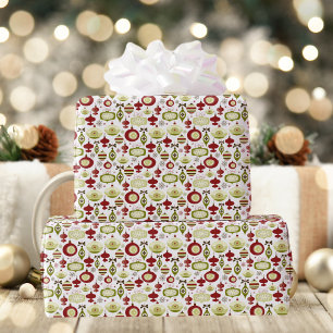 Papel De Presente Padrão de Natais vintages